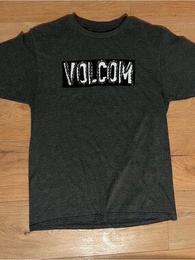 Volcom Dark Gray Graphic Logo Tee